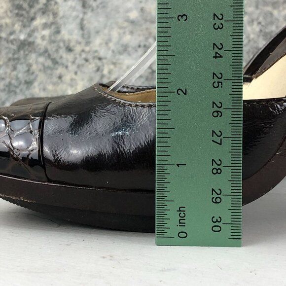 MMK Michael Kors Women's Size 8.5M Brown Leather Ankle Strap High Heel Pumps - Picture 8 of 15